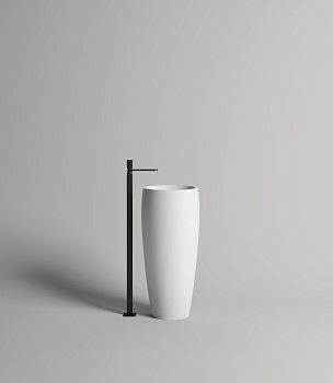 Раковина из искусственного камня Salini ARMONIA 130113SM 47х47 напольная цвет белый без отверстий под смеситель